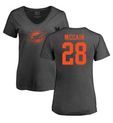 NFL Women's Nike Miami Dolphins #28 Bobby McCain Ash One Color T-Shirt