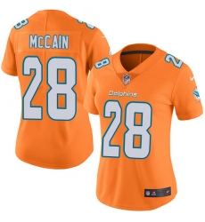 Women's Nike Miami Dolphins #28 Bobby McCain Limited Orange Rush Vapor Untouchable NFL Jersey
