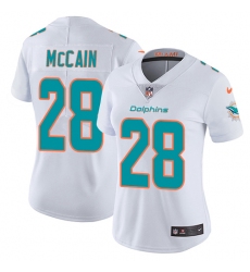 Women's Nike Miami Dolphins #28 Bobby McCain White Vapor Untouchable Limited Player NFL Jersey