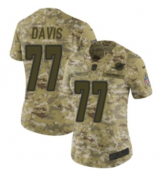 Women's Nike Miami Dolphins #77 Jesse Davis Limited Camo 2018 Salute to Service NFL Jersey