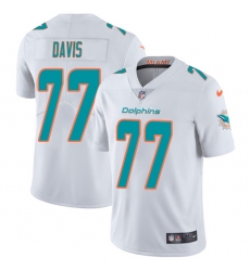 Youth Nike Miami Dolphins #77 Jesse Davis White Vapor Untouchable Limited Player NFL Jersey