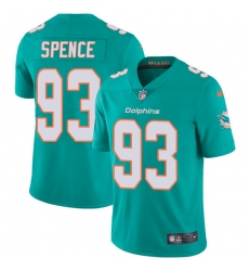 Men's Nike Miami Dolphins #93 Akeem Spence Aqua Green Team Color Vapor Untouchable Limited Player NFL Jersey