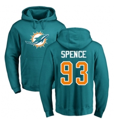 NFL Nike Miami Dolphins #93 Akeem Spence Aqua Green Backer Pullover Hoodie