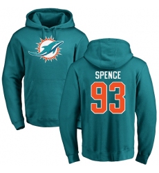 NFL Nike Miami Dolphins #93 Akeem Spence Aqua Green Name & Number Logo Pullover Hoodie