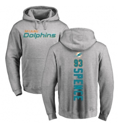 NFL Nike Miami Dolphins #93 Akeem Spence Ash Backer Pullover Hoodie