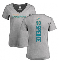 NFL Women's Nike Miami Dolphins #93 Akeem Spence Ash Backer T-Shirt