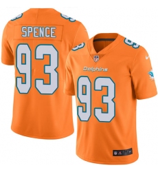 Youth Nike Miami Dolphins #93 Akeem Spence Limited Orange Rush Vapor Untouchable NFL Jersey