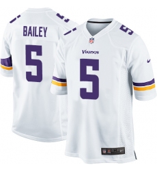 Men's Nike Minnesota Vikings #5 Dan Bailey Game White NFL Jersey