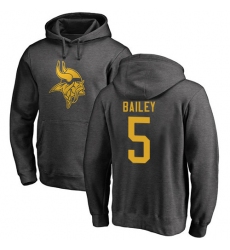 NFL Nike Minnesota Vikings #5 Dan Bailey Ash One Color Pullover Hoodie