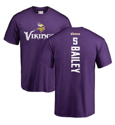 NFL Nike Minnesota Vikings #5 Dan Bailey Purple Backer T-Shirt