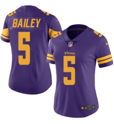 Women's Nike Minnesota Vikings #5 Dan Bailey Limited Purple Rush Vapor Untouchable NFL Jersey