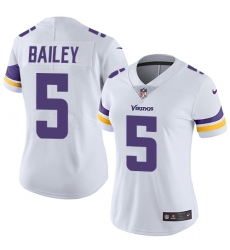 Women's Nike Minnesota Vikings #5 Dan Bailey White Vapor Untouchable Limited Player NFL Jersey