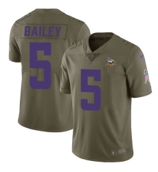 Youth Nike Minnesota Vikings #5 Dan Bailey Limited Olive 2017 Salute to Service NFL Jersey