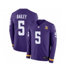 Youth Nike Minnesota Vikings #5 Dan Bailey Limited Purple Therma Long Sleeve NFL Jersey