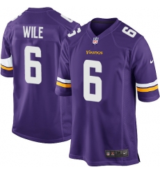 Men's Nike Minnesota Vikings #6 Matt Wile Game Purple Team Color NFL Jersey