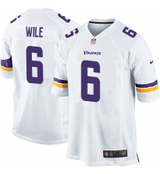 Men's Nike Minnesota Vikings #6 Matt Wile Game White NFL Jersey