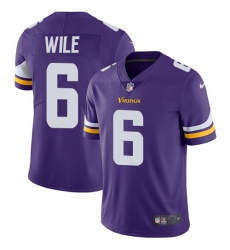 Men's Nike Minnesota Vikings #6 Matt Wile Purple Team Color Vapor Untouchable Limited Player NFL Jersey