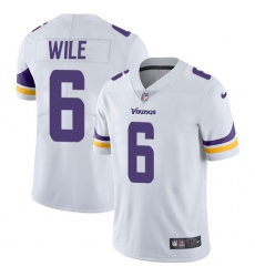 Men's Nike Minnesota Vikings #6 Matt Wile White Vapor Untouchable Limited Player NFL Jersey