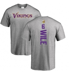 NFL Nike Minnesota Vikings #6 Matt Wile Ash Backer T-Shirt