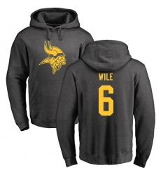 NFL Nike Minnesota Vikings #6 Matt Wile Ash One Color Pullover Hoodie