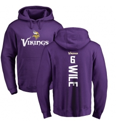 NFL Nike Minnesota Vikings #6 Matt Wile Purple Backer Pullover Hoodie