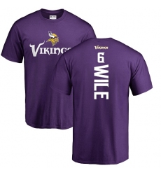 NFL Nike Minnesota Vikings #6 Matt Wile Purple Backer T-Shirt
