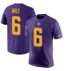 NFL Nike Minnesota Vikings #6 Matt Wile Purple Rush Pride Name & Number T-Shirt