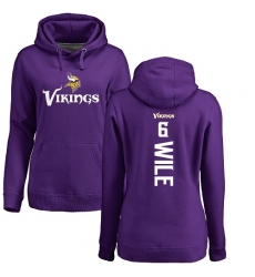 NFL Women's Nike Minnesota Vikings #6 Matt Wile Purple Backer Pullover Hoodie