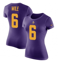 NFL Women's Nike Minnesota Vikings #6 Matt Wile Purple Rush Pride Name & Number T-Shirt