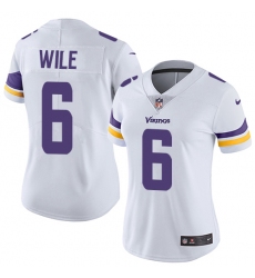 Women's Nike Minnesota Vikings #6 Matt Wile White Vapor Untouchable Limited Player NFL Jersey