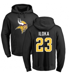 NFL Nike Minnesota Vikings #23 George Iloka Black Name & Number Logo Pullover Hoodie