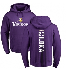 NFL Nike Minnesota Vikings #23 George Iloka Purple Backer Pullover Hoodie