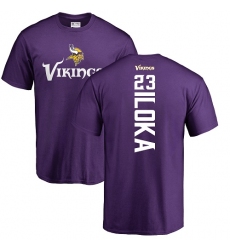 NFL Nike Minnesota Vikings #23 George Iloka Purple Backer T-Shirt