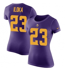NFL Women's Nike Minnesota Vikings #23 George Iloka Purple Rush Pride Name & Number T-Shirt