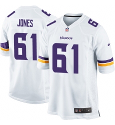 Men's Nike Minnesota Vikings #61 Brett Jones Game White NFL Jersey