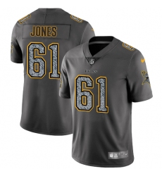 Men's Nike Minnesota Vikings #61 Brett Jones Gray Static Vapor Untouchable Limited NFL Jersey