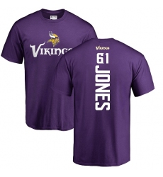 NFL Nike Minnesota Vikings #61 Brett Jones Purple Backer T-Shirt