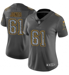 Women's Nike Minnesota Vikings #61 Brett Jones Gray Static Vapor Untouchable Limited NFL Jersey