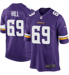 Men's Nike Minnesota Vikings #69 Rashod Hill Game Purple Team Color NFL Jersey