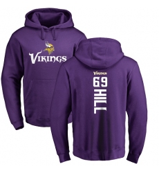 NFL Nike Minnesota Vikings #69 Rashod Hill Purple Backer Pullover Hoodie
