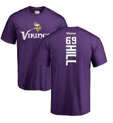 NFL Nike Minnesota Vikings #69 Rashod Hill Purple Backer T-Shirt