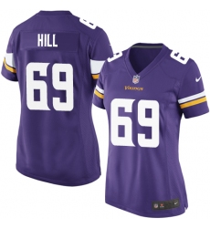 Women's Nike Minnesota Vikings #69 Rashod Hill Game Purple Team Color NFL Jersey