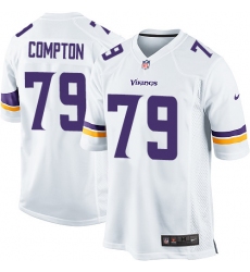 Men's Nike Minnesota Vikings #79 Tom Compton Game White NFL Jersey