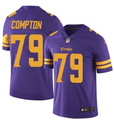 Men's Nike Minnesota Vikings #79 Tom Compton Limited Purple Rush Vapor Untouchable NFL Jersey