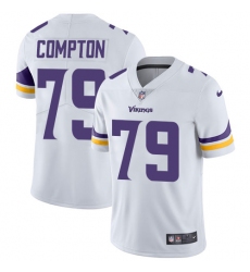 Men's Nike Minnesota Vikings #79 Tom Compton White Vapor Untouchable Limited Player NFL Jersey