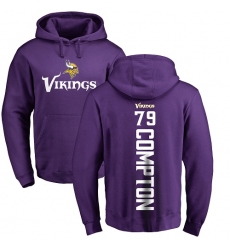 NFL Nike Minnesota Vikings #79 Tom Compton Purple Backer Pullover Hoodie