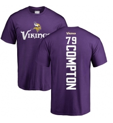 NFL Nike Minnesota Vikings #79 Tom Compton Purple Backer T-Shir