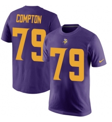NFL Nike Minnesota Vikings #79 Tom Compton Purple Rush Pride Name & Number T-Shirt