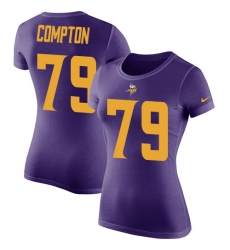 NFL Women's Nike Minnesota Vikings #79 Tom Compton Purple Rush Pride Name & Number T-Shirt