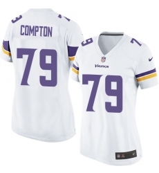 Women's Nike Minnesota Vikings #79 Tom Compton Game White NFL Jersey